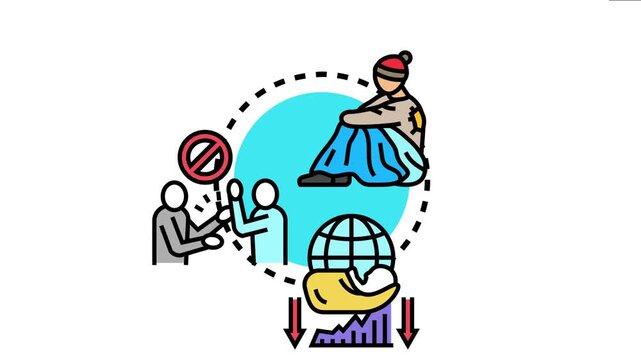 Charity aid organizations are supporting vulnerable people experiencing poverty, providing financial assistance, and working to solve global issues like climate change and economic decline