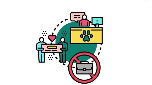 Charity organization employees and volunteers performing administrative tasks, fundraising, and community support actions, illustrating non profit work without commercial gain