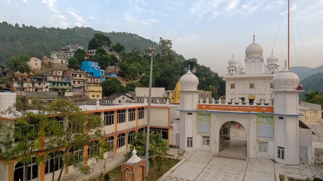 Langar Hall and Main Entrance of Gurdwara Reetha Sahib, Uttarakhand