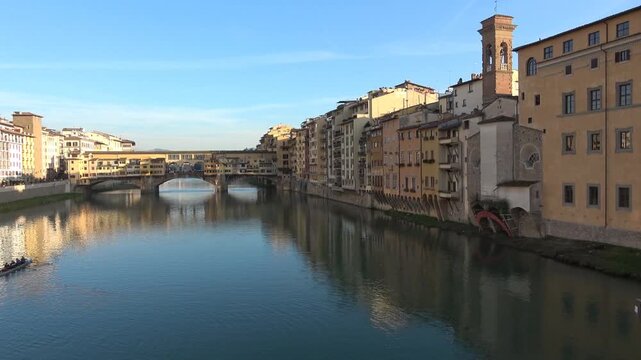 The Ponte Vecchio, old segmental arch bridge