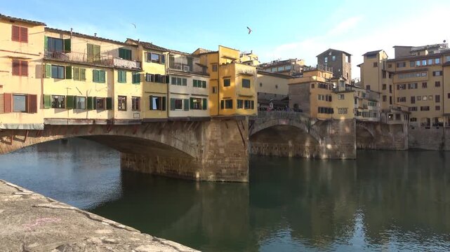 The Ponte Vecchio, old segmental arch bridge