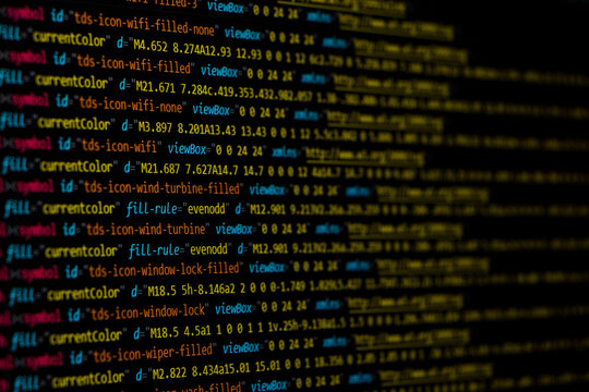 Programming coding screen, web developer coding screen.Programming or coding screen . Technology abstract background of coding screen, Programming screen, Source code. Data security concept.