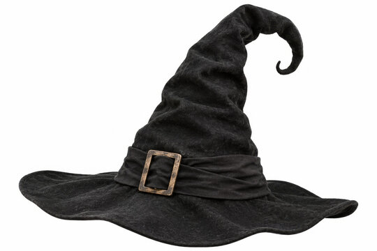 Black pointed witch hat costume mockup