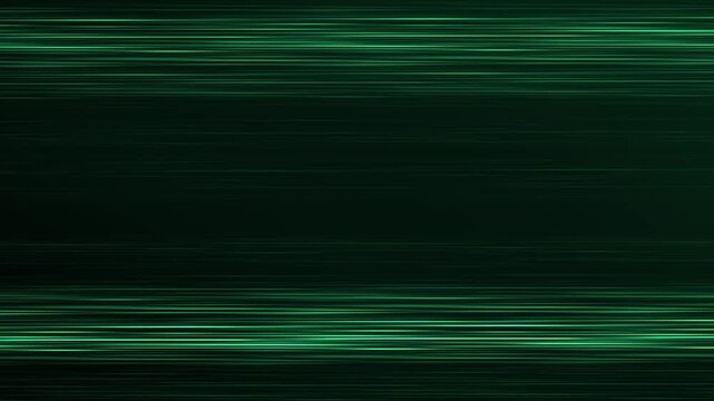 Green data streaks racing across black, cyber security background, seamless loop