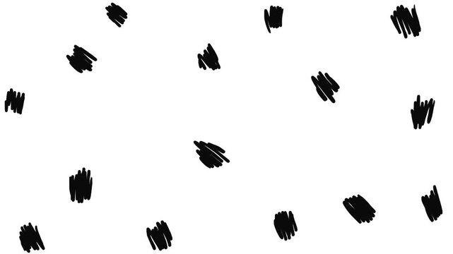 Stripes, spots and dashes flicker and change on the screen.