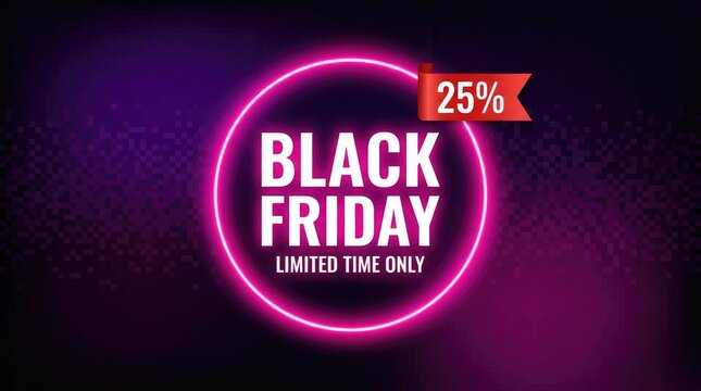 Black Friday sale with 25 percent discount limited time offer