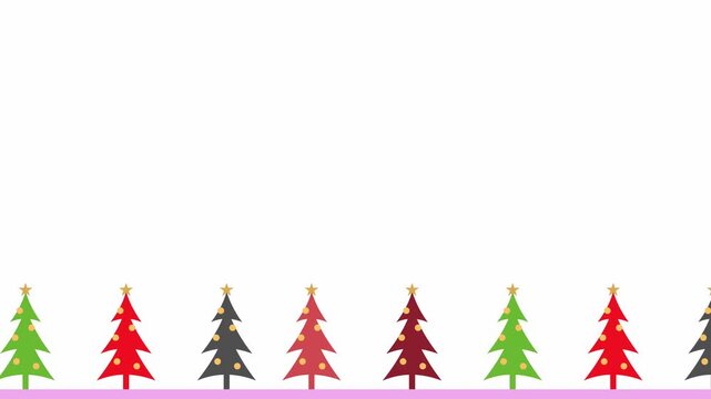 Christmas Tree Border Animation with Green Screen Chroma Key Background for Holiday Cards, Banners, and Videos