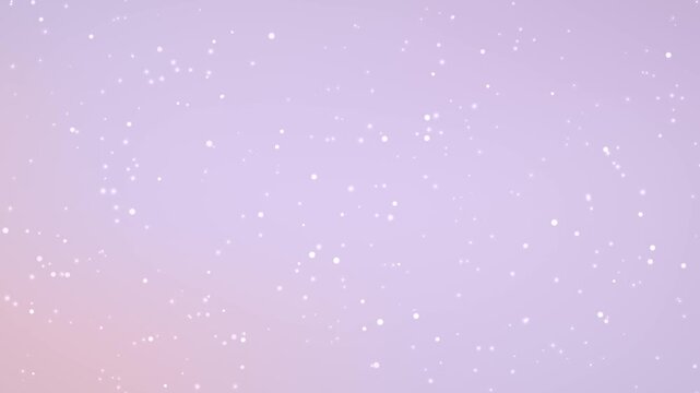 Pastel sparkles rising on soft pink lilac background, seamless loop