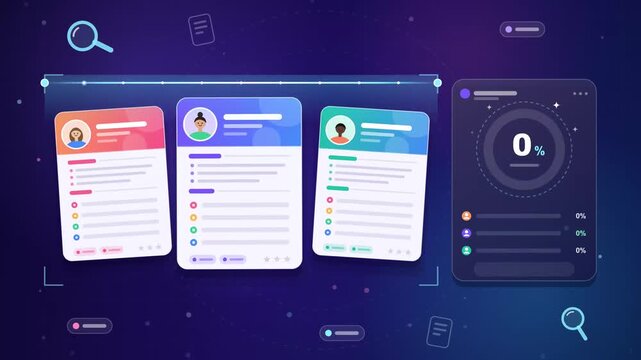 Resume Scanner and Candidate Matching Animation for Recruitment Technology