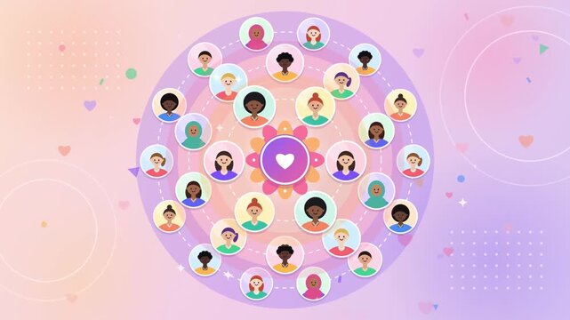Diversity and Inclusion Circle Animation Representing Equality and Unity