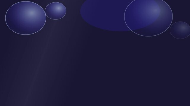 Abstract Motion Background with Floating Blue Circles and Soft Glowing Light Effects in Seamless Loop