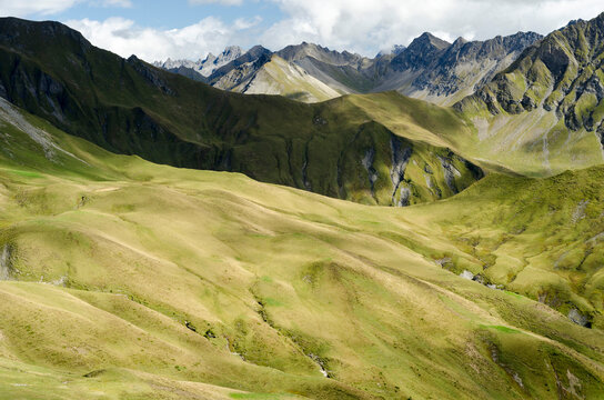 View of the Foopass region in the Glarus Alps, Switzerland