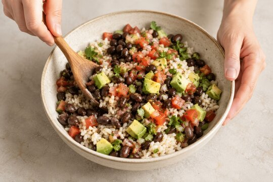 burrito beans bloating in a home kitchen