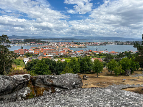 Panoramic Coastal Views from Mirador Con do Forno, A Illa de Arousa, Spain