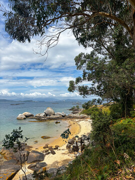 Beautiful Coastal Views of A Illa de Arousa, Galicia, Spain