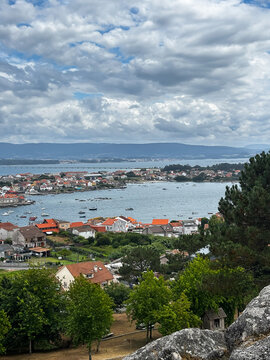 Panoramic Coastal Views from Mirador Con do Forno, A Illa de Arousa, Spain