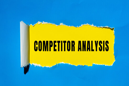 Competitor analysis text concept photo