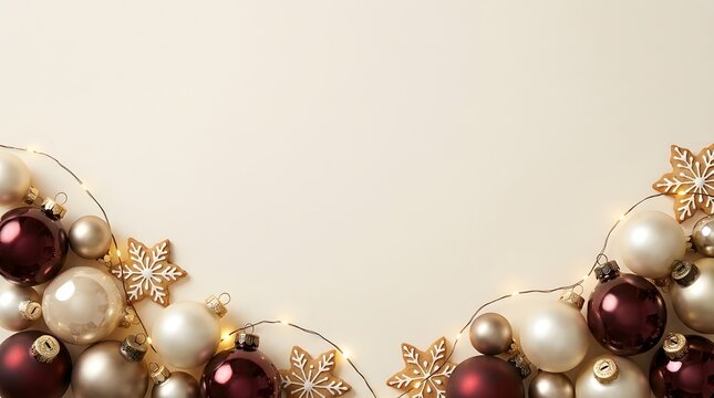 A stunning christmas background featuring shimmering ornaments and a warm inviting color palette perfect for seasonal greetings and festive designs