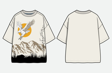 Fototapeta na wymiar Cool Graphic T-Shirt Designs for Boys and Men Streetwear