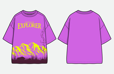 Fototapeta na wymiar Cool Graphic T-Shirt Designs for Boys and Men Streetwear