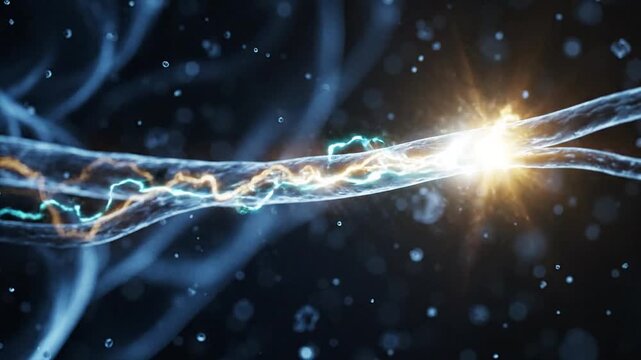 Neural Connection Signal Impulse Illustration