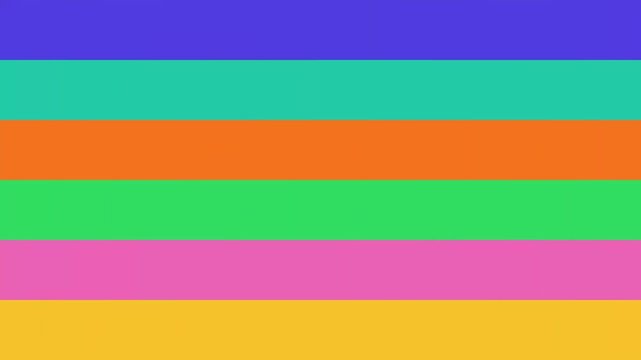 Horizontal layers of vibrant colors create a striking pattern featuring multiple shades arranged in rows that display harmony and balance across the entire frame for various creative display