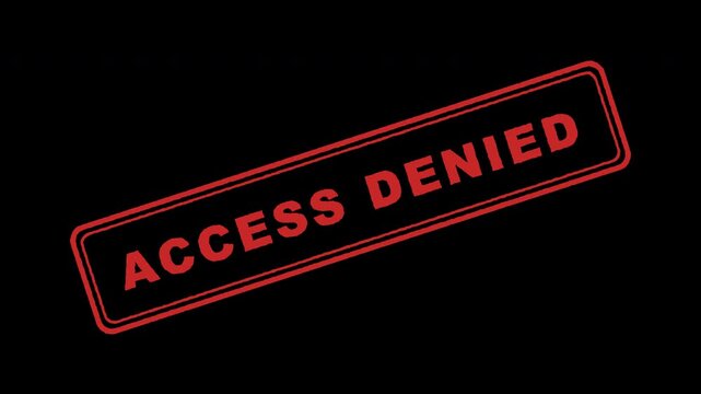 Multiple red access denied stamp marks appearing on transparent background