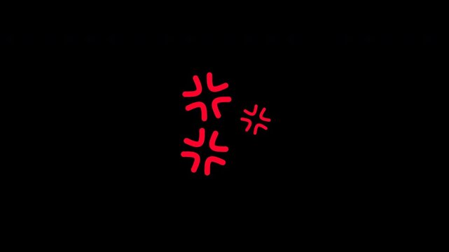 Animated red anime anger veins popping with transparency for comic expressions