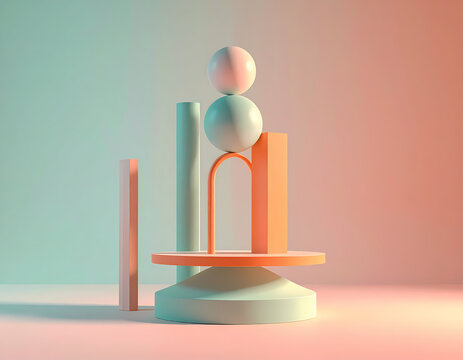 Beberapa bentuk geometris abstrak