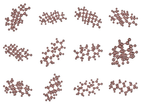 Testosterone in 12 views with spectrum metal