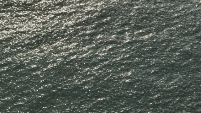 Aerial view of blue sea and sky landscape