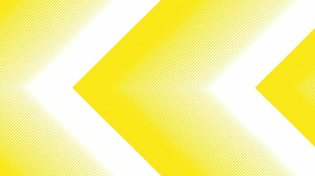 Chevron arrows flow across the frame in a seamless 3D animation featuring bright yellow and white raster lines, symbolizing dynamic forward momentum and fast speed for transitions