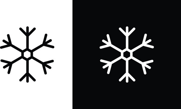 Snowflake winter icon set. Frozen crystal symbols. Cold ice weather and seasonal blizzard signs. climate temperature icons collection