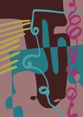 Abstract image for printing - digital painting. The picture is painted by hand on a tablet. © neurostructure