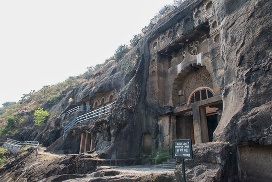 Bhutalinga Caves or Bhut caves,  rock-cut caves of The Manmodi or Manmukud Caves complex, Carved between the 3rd century BCE and the 3rd century CE, Junnar, Pune, Maharashtra, India.