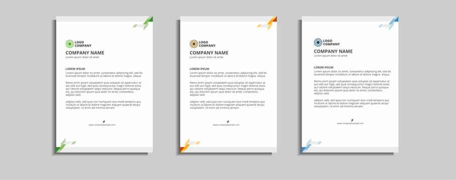 modern corporate letterhead template design