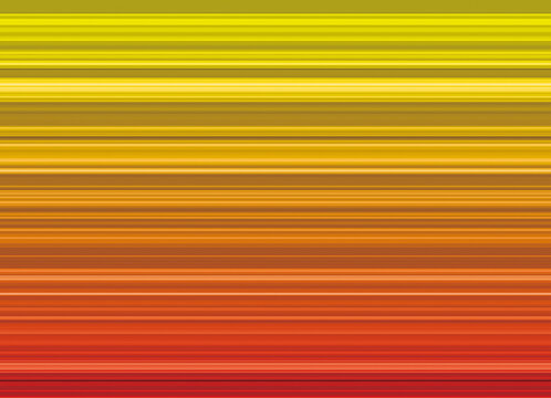 Modern abstract background with horizontal gradient stripe lines transitioning from bright yellow to vibrant red, featuring geometric motion blur effect.   