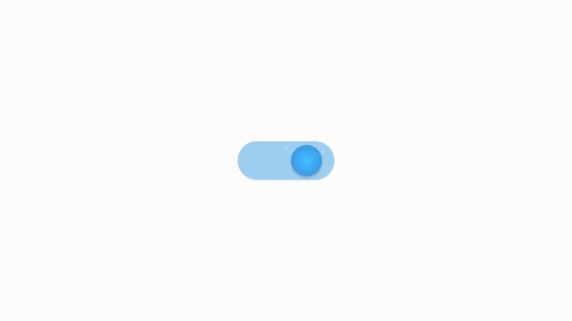 Digital toggle switch animation turning off modern user interface control element concept design