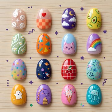 3D Realistic Fake Nail Tips Coll