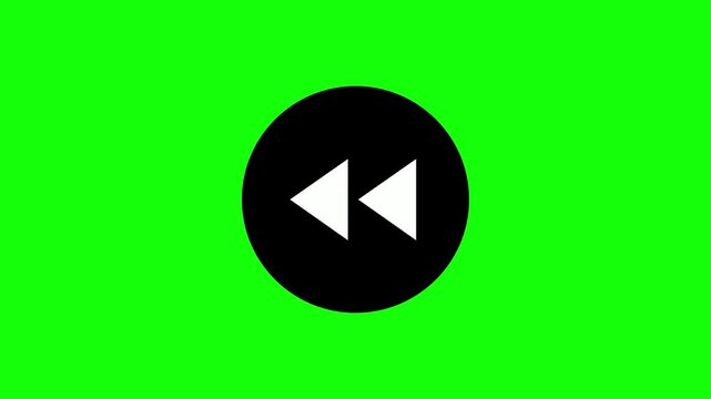 Rewind Interface Button Icon Animation For Video Players And Transitions
