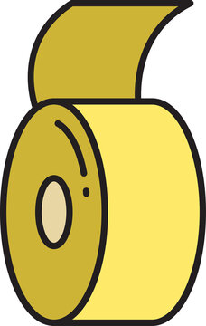 yellow duct tape roll icon
