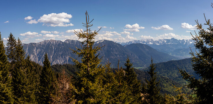 Panoramic landscape view, Laber mountain, Bavaria, Germany