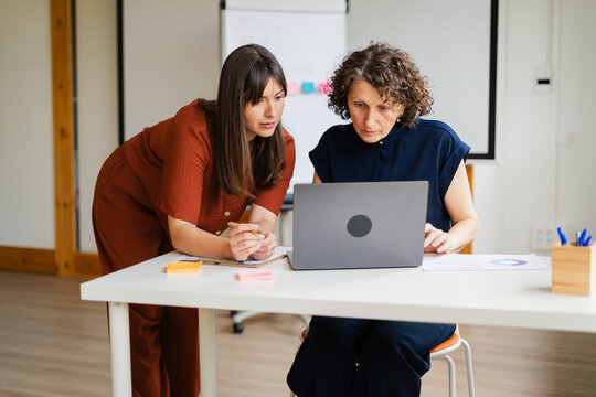 Women consult at work