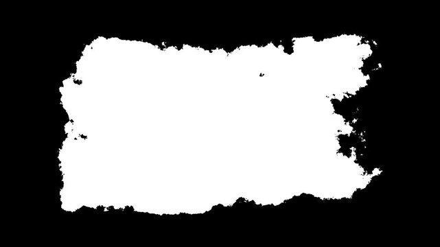 Ink transition splatter in water black watercolor ink drops background,Animation of hand drawn transition. Brush stroke black and white background,This footage can be used,4k