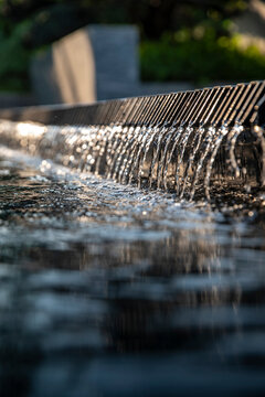 Modern landscape water cascade