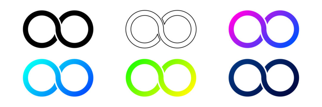 Infinity Symbol Icon Isolated on White Background for Eternal, Endless, and Limitless Concepts. Vector Illustration