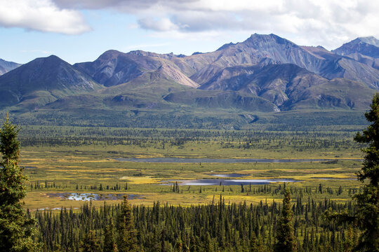 Mountains on the Glenn Highway in Alaska