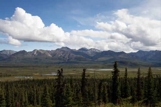 Mountains on the Glenn Highway in Alaska