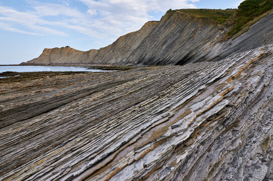 Flysch rocks in the Basque Country