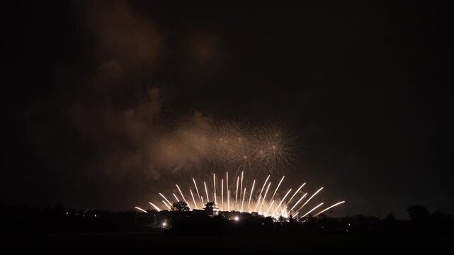 夜空を鮮やかに彩る利根川花火大会・幻想的な打ち上げ花火
